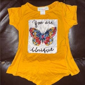 Glitter Girl Yellow Tee